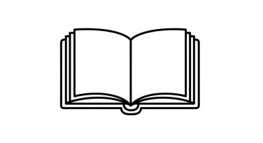 Kitap simgesini aç, taslak biçimi