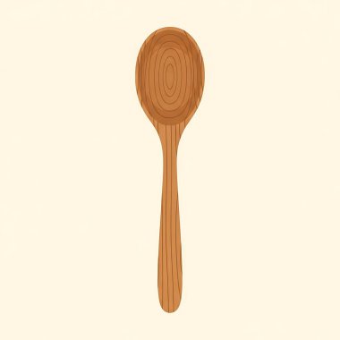 Kahverengi arka planda tahta kaşık.