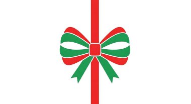 Noel kurdelesi vektör illüstrasyonu