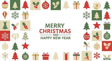 Mutlu Noeller ve mutlu yıllar kartı.