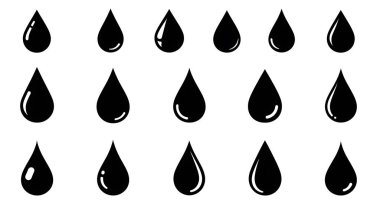 beyaz arkaplanda su damlası ayarlandı