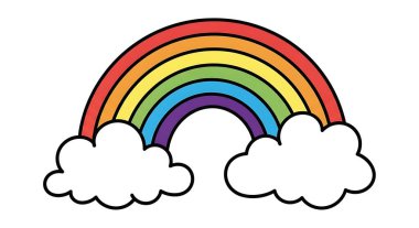 Gökkuşağı renginde gökkuşağı bulutu