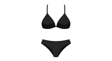 Sütyen ve iç çamaşırı logosunun vektör çizimi. Web için sütyen ve bikini koleksiyonu.