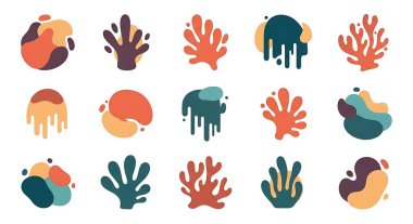 Deniz ve okyanusun vektör simgeleri