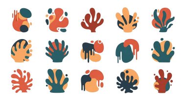 Soyut şekiller ve dokular. vektör illüstrasyonu.