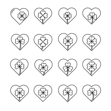 kalp simgesi seti, aşk simgesi vektör tasarımı