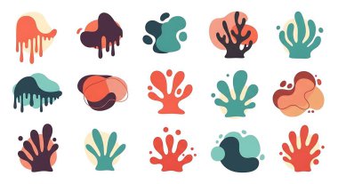 El çizimi simgeleri, vektör illüstrasyonu, beyaz arkaplanda izole edilmiş