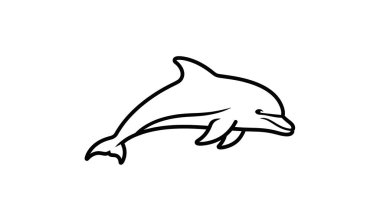 vektör çizim karikatür yunus