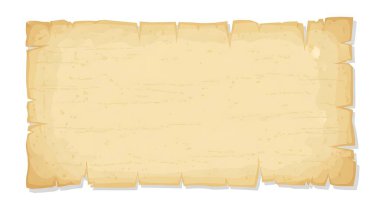 Boş afişi olan parşömen kağıdı. vektör illüstrasyonu