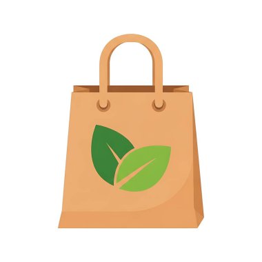Alışveriş torbalarıyla dolu bir kese kağıdı. Beyaz arkaplanda izole edilmiş vektör illüstrasyonu.