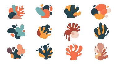 El çizimi karalama vektör simgeleri kümesi.