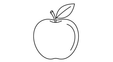 İzole elma meyve tasarım