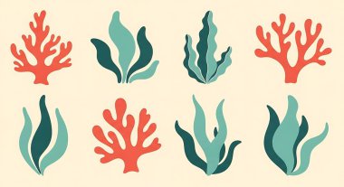 Deniz hayat öğeleri kümesi