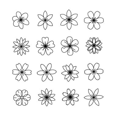 çiçek ve taç yaprak simgeleri