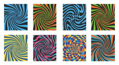 Soyut renkli arka planlar dizisi. vektör tasarım elemanları