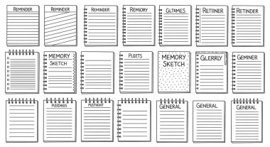 El çizimi karalama defteri seti
