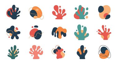 El çizimi soyut şekiller, vektör illüstrasyonu.