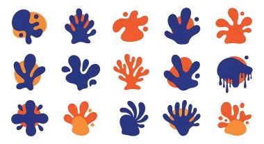 Renkli şekilli soyut bir arkaplan. Vektör illüstrasyonu