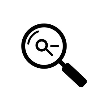 Büyütme cam simgesi, vektör illüstrasyonu