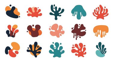 El çizimleri soyut şekiller, karalama, noktalar, sıçramalar, sıçramalar, düşüş ve düşüş