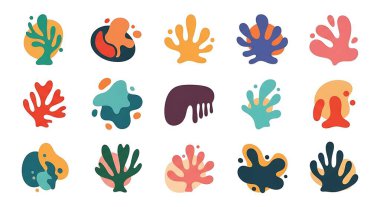 Elle çizilmiş öğeleri kümesi vektör