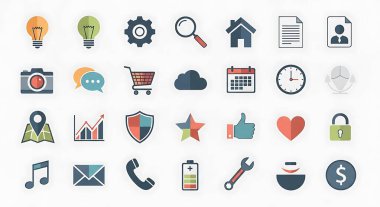 iş ve finans ikonu vektör çizimi tasarımı