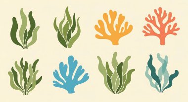 Mercan resif bitkileri, tropikal deniz bitkileri, sualtı denizi, okyanus, mercan, deniz, deniz, deniz, mercan resifleri.