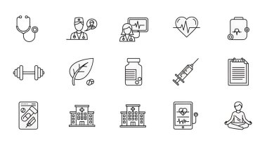 Tıp simgelerin vektör ayarla