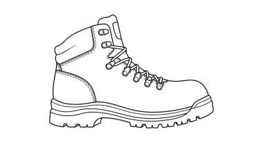 Kışlık ayakkabıların vektör çizimi