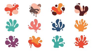 El çizimi elementleri olan soyut şekiller. vektör illüstrasyonu.