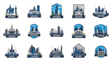 Binaların vektör illüstrasyonu.