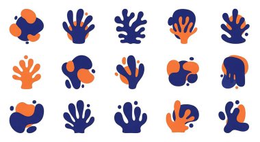 Bir dizi farklı insan elinin vektör çizimi.