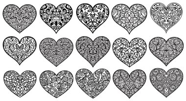 Eski tarz bir kalp seti