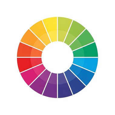 Renkli pasta grafiği simgesi, vektör illüstrasyonu