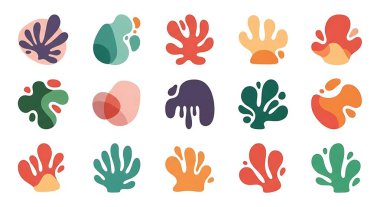 Tropikal bitki ve çiçek seti. vektör illüstrasyonu