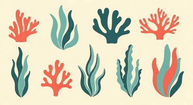 El çizimi tropikal bitkiler, vektör çizimi.