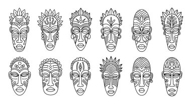 Bir sürü farklı yüz. vektör