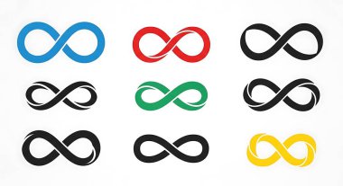 sonsuzluk sembolü vektör çizim