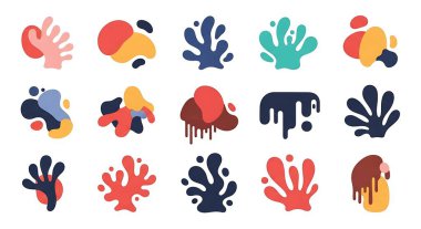 Şekiller ve tasarım elementlerinin soyut vektör logosu