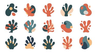 Tropikal bitkilerle el çizimi soyut vektör çizimi