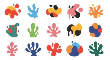 Soyut şekiller dizisi. vektör illüstrasyonu