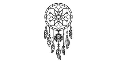 Dream catcher simge. vektör çizim