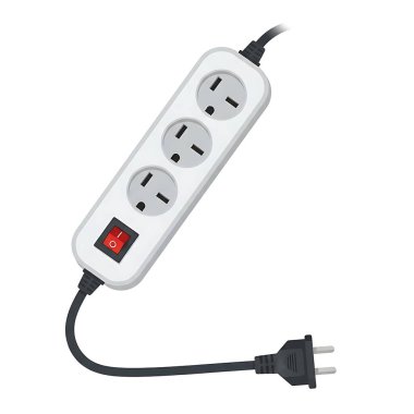 Beyaz izole elektrik prizine