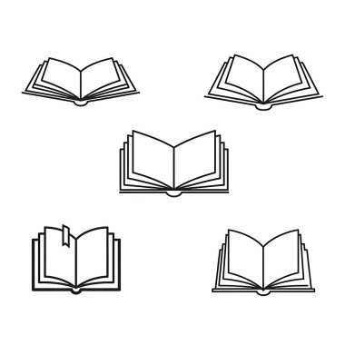 Kitap ve eğitim ikonları. vektör.