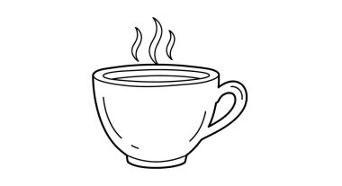 sıcak sıcak kahve sıcak fincan sıcak vektör illüstrasyon tasarımı