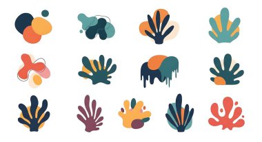 Çağdaş İskandinav tarzı, soyut el çizimleri. tekstil, kumaş, baskı, duvar kağıdı, duvar kağıdı için çağdaş sanat tasarımı,