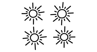 Güneş Simgesi Vektör illüstrasyonu