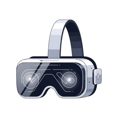 Sanal gerçeklik gözlük simgesi, karikatür tarzı