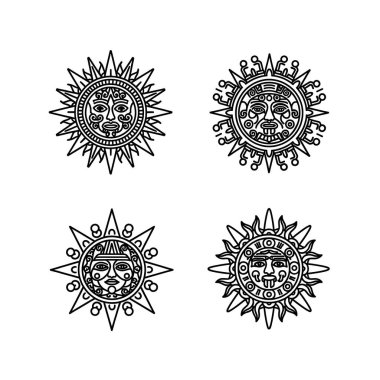 Yıldızlı güneş batımı. vektör illüstrasyonu.