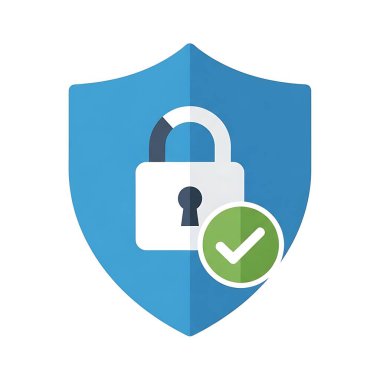 Kalkan simgesinin vektör illüstrasyonu